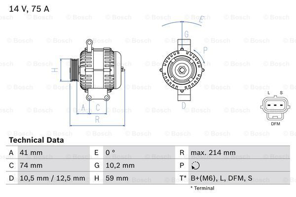 BOSCH Laturi 0 986 042 650