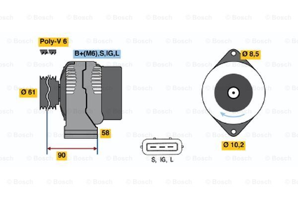 BOSCH Laturi 0 986 043 061