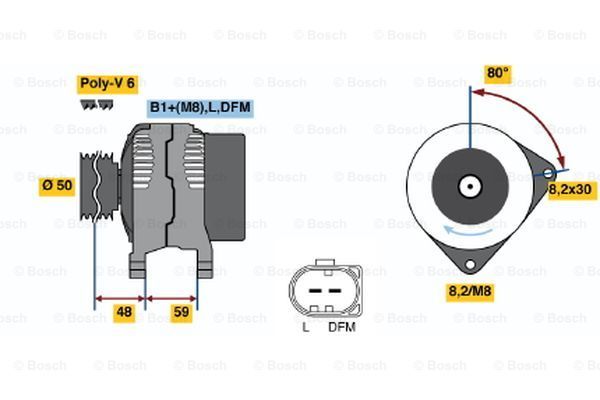 BOSCH Laturi 0 986 045 310