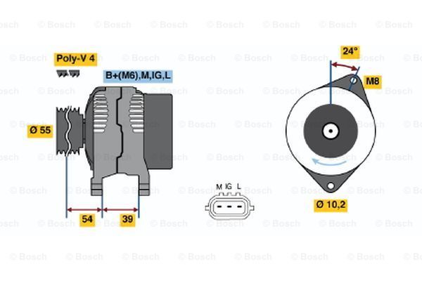 BOSCH Laturi 0 986 045 851