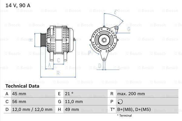 BOSCH Laturi 0 986 046 090