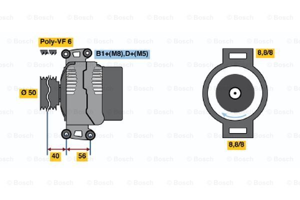 BOSCH Laturi 0 986 046 610