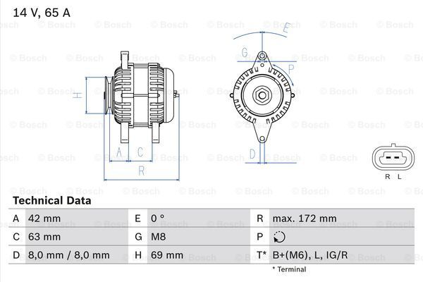 BOSCH Laturi 0 986 049 051