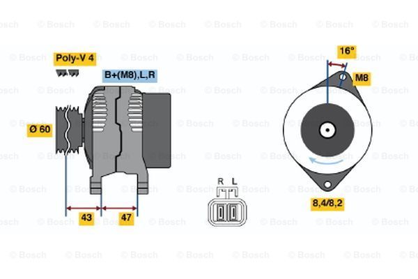 BOSCH Laturi 0 986 049 201