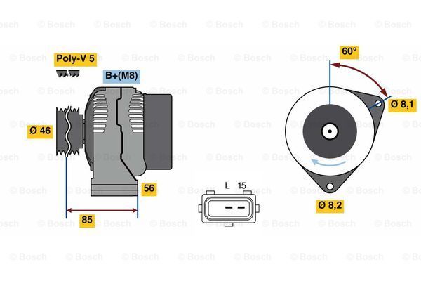 BOSCH Laturi 0 986 049 620