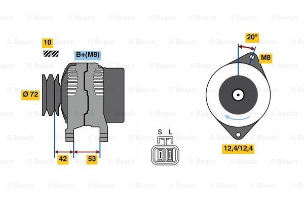 BOSCH Laturi 0 986 049 880