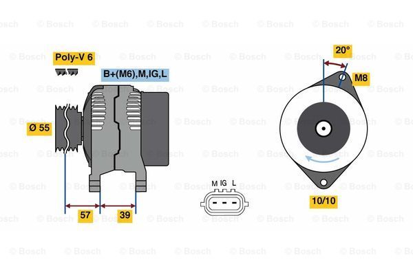 BOSCH Laturi 0 986 080 590