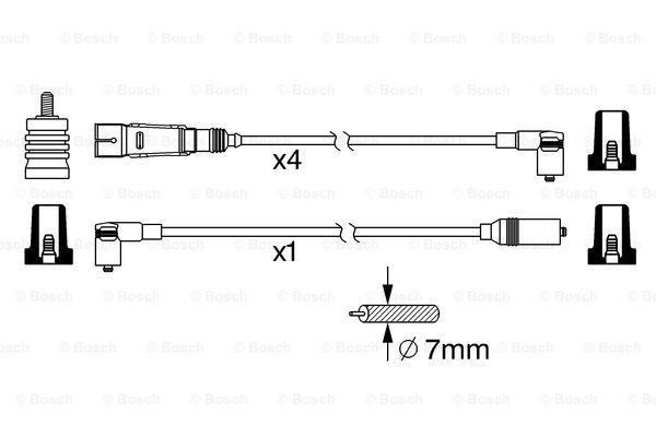 BOSCH Sytytysjohtosarja 0 986 356 372