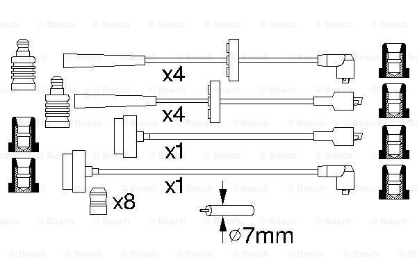 BOSCH Sytytysjohtosarja 0 986 356 878