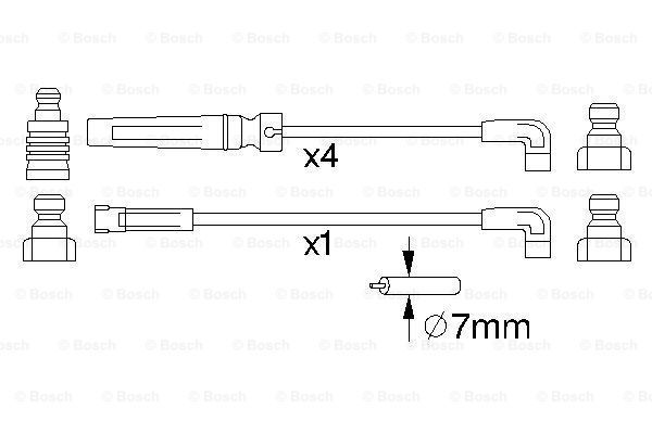 BOSCH Sytytysjohtosarja 0 986 356 975