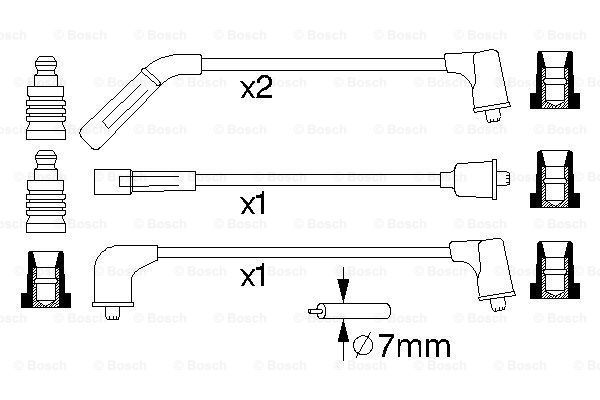 BOSCH Sytytysjohtosarja 0 986 356 988