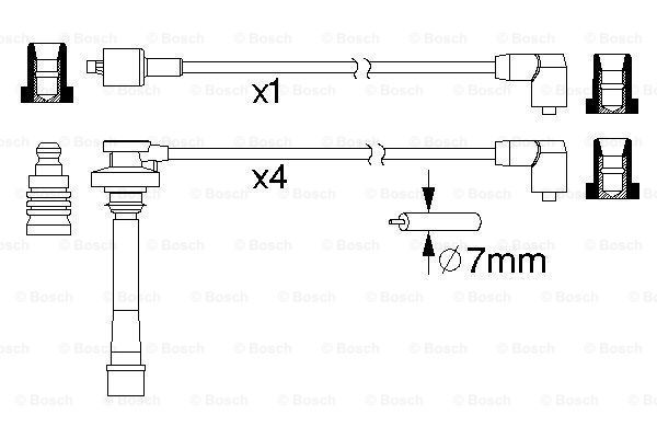 BOSCH Sytytysjohtosarja 0 986 357 197