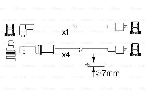 BOSCH Sytytysjohtosarja 0 986 357 205