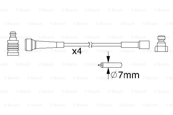 BOSCH Sytytysjohtosarja 0 986 357 210