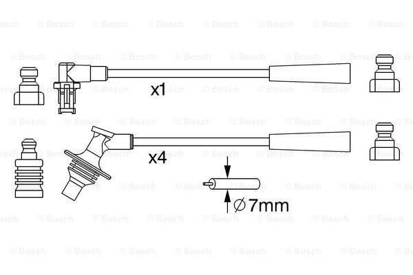 BOSCH Sytytysjohtosarja 0 986 357 230