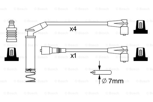 BOSCH Sytytysjohtosarja 0 986 357 281