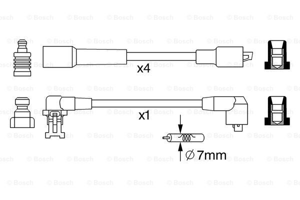 BOSCH Sytytysjohtosarja 0 986 357 283