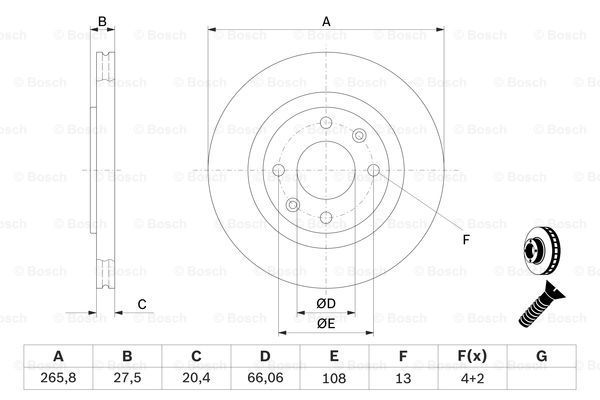 BOSCH Jarrulevy 0 986 479 B27