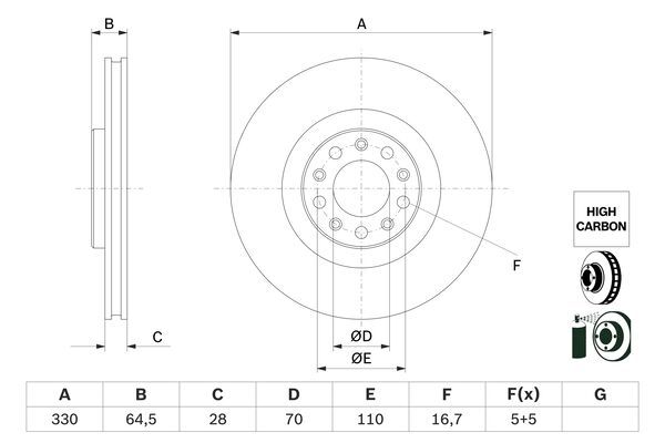 BOSCH Jarrulevy 0 986 479 E88