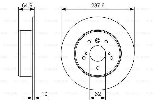 BOSCH Jarrulevy 0 986 479 T69