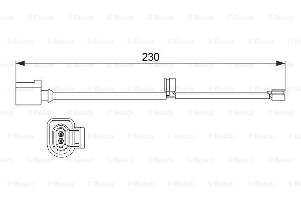 BOSCH Kulumisenilmaisin, jarrupala 1 987 473 531