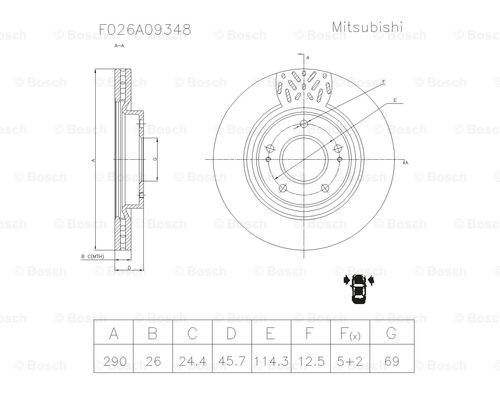 BOSCH Jarrulevy F 026 A09 348