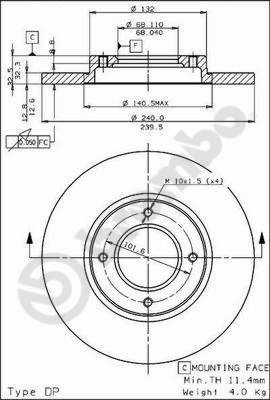 BREMBO Jarrulevy 08.4967.20