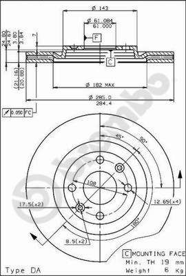 BREMBO Jarrulevy 09.4626.20