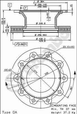 BREMBO Jarrulevy 09.8472.10