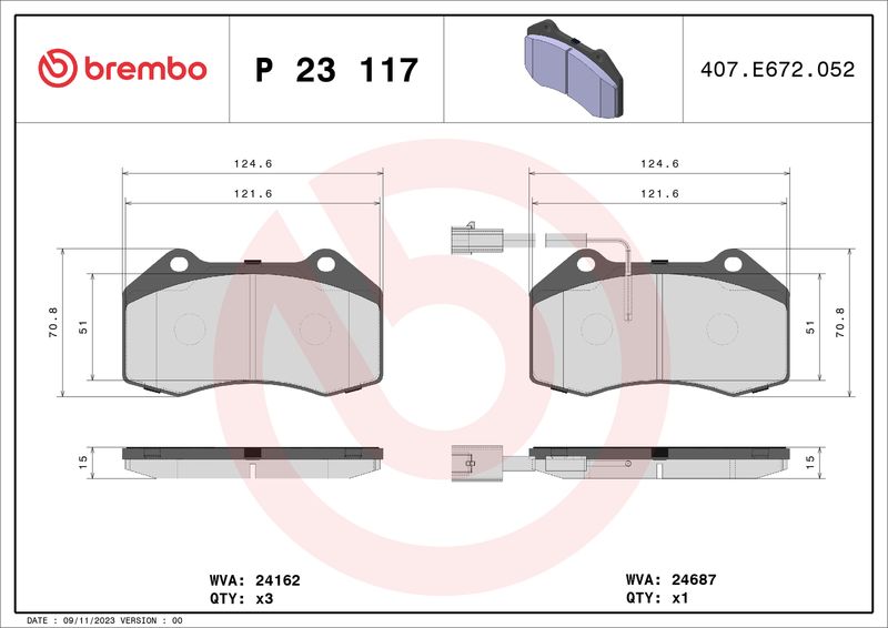 BREMBO Jarrupala, levyjarru P 23 117X