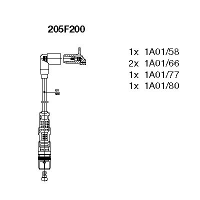 BREMI Sytytysjohtosarja 205F200