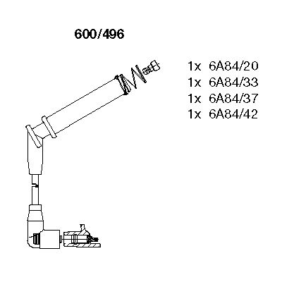 BREMI Sytytysjohtosarja 600/496