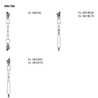 BREMI Sytytysjohtosarja 800/186