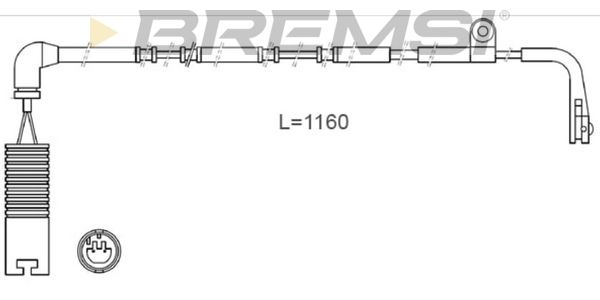 BREMSI Kulumisenilmaisin, jarrupala WI0644