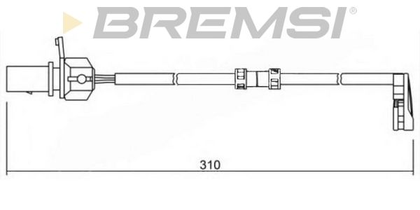 BREMSI Kulumisenilmaisin, jarrupala WI0727