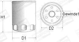 CHAMPION Öljynsuodatin F123/606