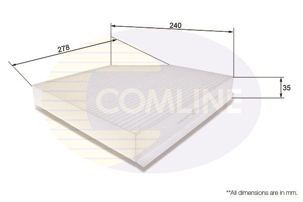 COMLINE Suodatin, sisäilma EKF106