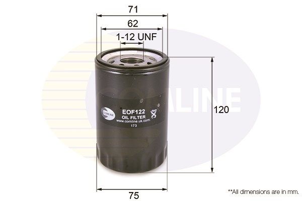 COMLINE Öljynsuodatin EOF122