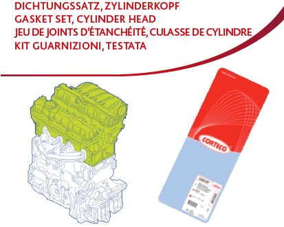 CORTECO Tiivistesarja, sylinterikansi 417019P