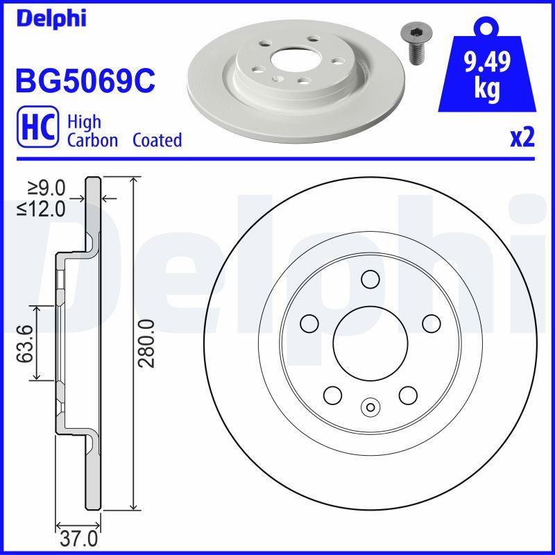 DELPHI Jarrulevy BG5069C