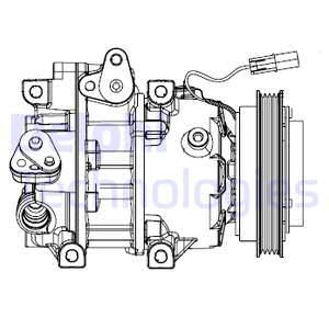 DELPHI Kompressori, ilmastointilaite CS20493