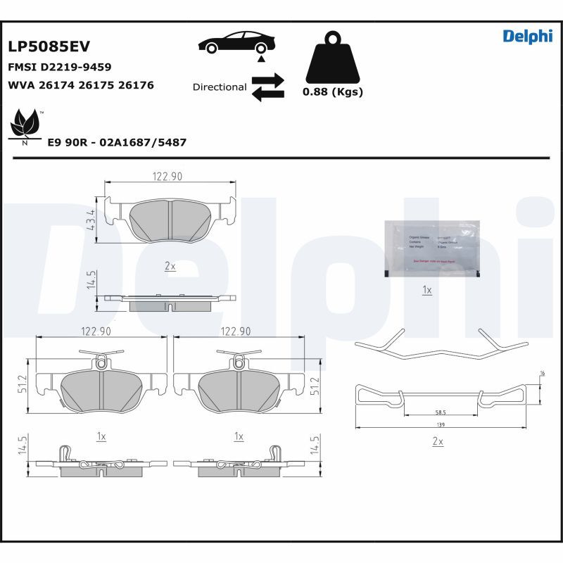 DELPHI Jarrupala, levyjarru LP5085EV