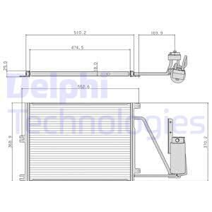DELPHI Lauhdutin, ilmastointilaite TSP0225105