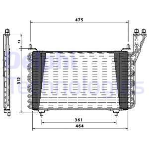 DELPHI Lauhdutin, ilmastointilaite TSP0225158