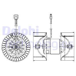 DELPHI Sähkömoottori, sisätilanpuhallin TSP0545025