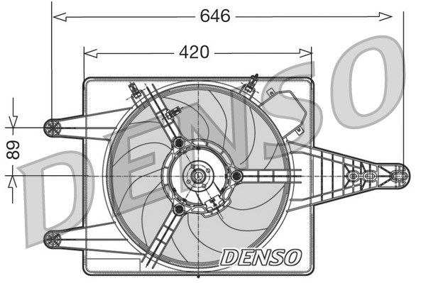 DENSO Tuuletin, moottorin jäähdytys DER01010