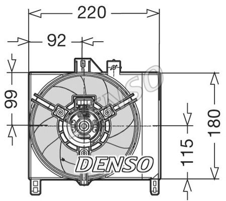 DENSO Tuuletin, moottorin jäähdytys DER16003