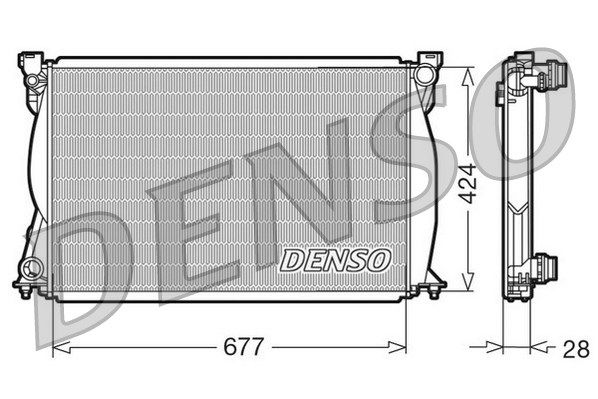 DENSO Jäähdytin,moottorin jäähdytys DRM02038