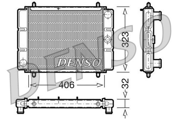 DENSO Jäähdytin,moottorin jäähdytys DRM03001