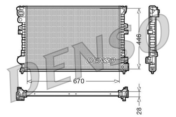 DENSO Jäähdytin,moottorin jäähdytys DRM07050